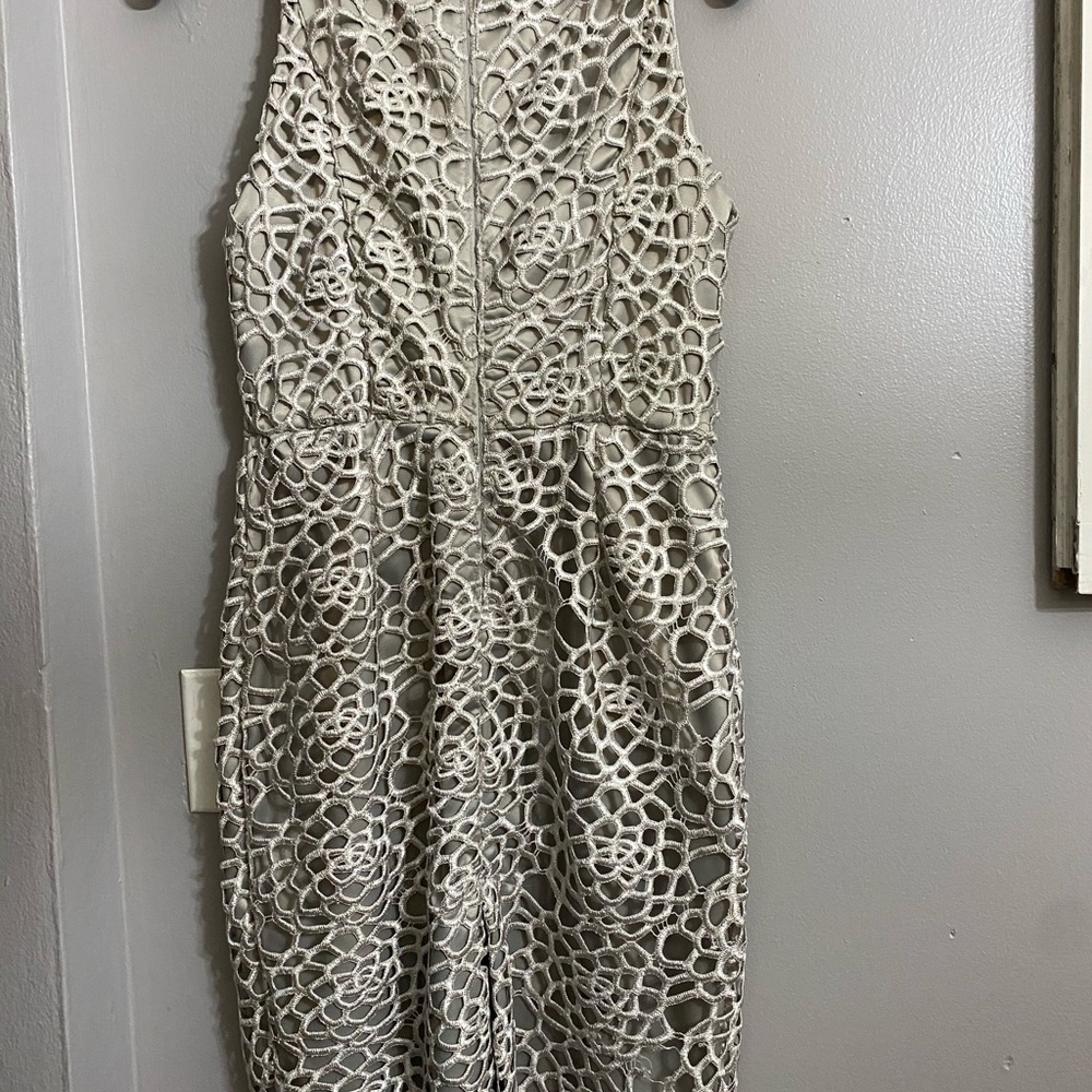 Eva Franco silver formal dress